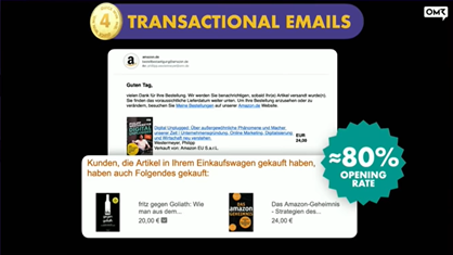 Beispielabbildung einer transaktionalen E-Mail und deren Potenzial