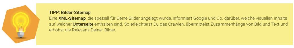 Bilder-SEO-Tipp: Eine XML-Sitemap für Bilder anlegen. Quelle: eology