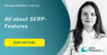 SEO-Monatsrückblick Juli 22: All about SERP Features. Beitragsbild